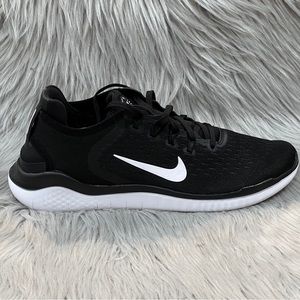 Nike Free RN 2018 Black/White men’s running shoes. New
